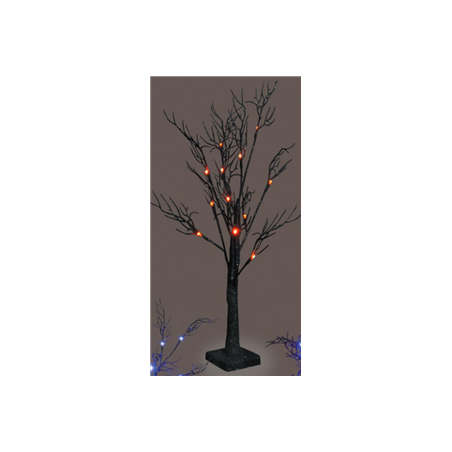 Arbre à led noir et orange - Haut. 66cm (3 piles AA non fournies)