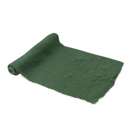 Chemin de table Cheesecloth Vert Anglais 90cm x 3m