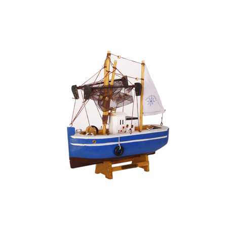 Bateau de pêche - Bois - 24 x 23cm - Différents modèles
