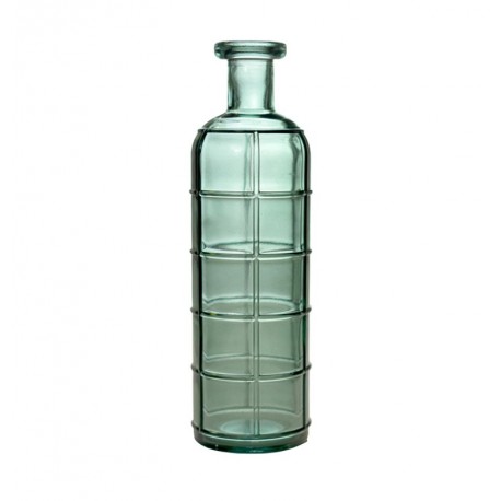 Vase en verre grafika vert océan 10 x 33cm
