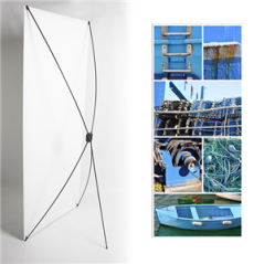 Kakemono bretagne filet peche - 180 x 80 cm - Toile M1 avec structure  X- Banner