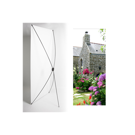 Kakemono Bretagne clochet - 180 x 80 cm - Toile M1 avec structure  X- Banner