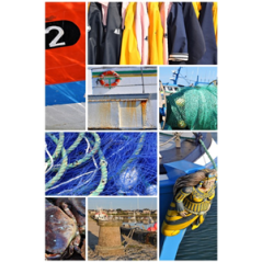 Kakemono Bretagne patchwork 2 - 180 x 80 cm - Toile M1 avec structure  X- Banner