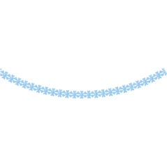 Guirlande de flocon bleu papier - Long. 360cm