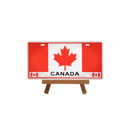 Plaque métal 3D CANADA - 15 x 30cm
