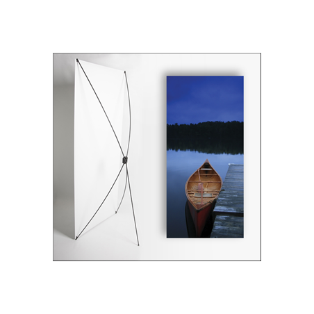 Kakemono Canada Canoë - 180 x 80 cm sur Toile M1 avec structure X- Banner