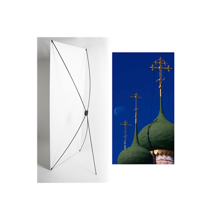 Kakemono clochers à bulbe - 180 x 80 cm - Toile M1 avec structure  X- Banner