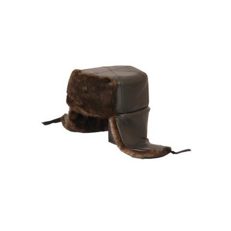 Chapka fourrure synthétique - Haut. 13cm Diam. 24cm