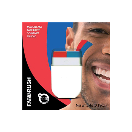 Maquillage bleu et rouge