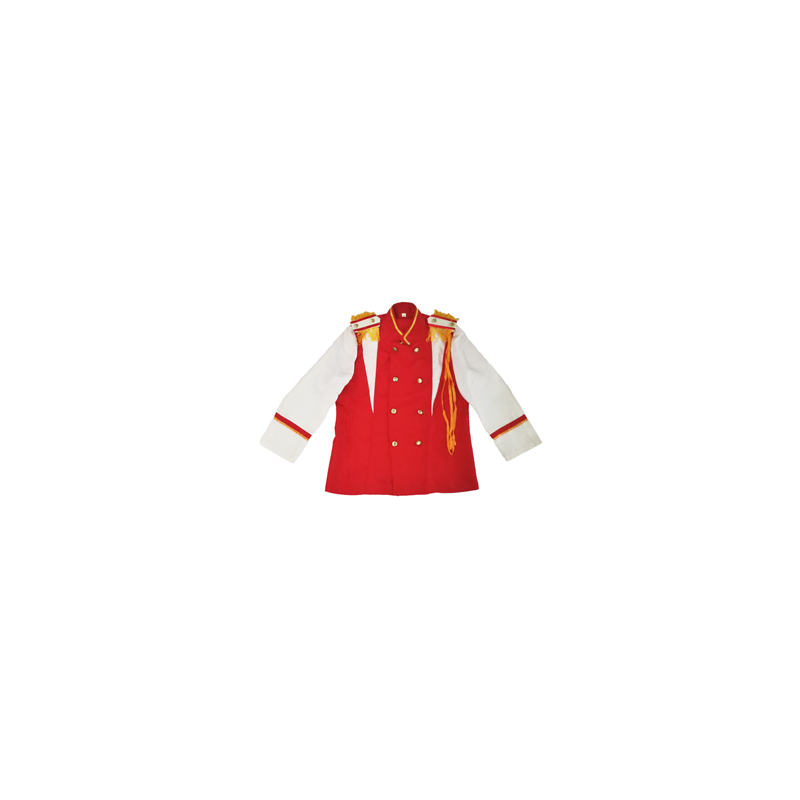 Veste de fanfare rouge et blanche - Tissu - Taille adulte