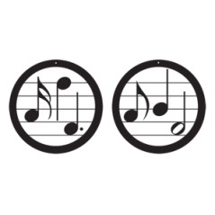 Mobile x2 note de musique diam: 24 cm - carton