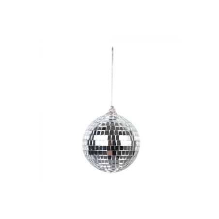 Lot de 6 boules à facettes disco argent - Diam. 8cm