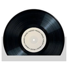 Disque vinyle en bois à poser 15x20 cm