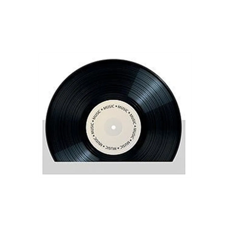 Disque vinyle en bois à poser 15x20 cm