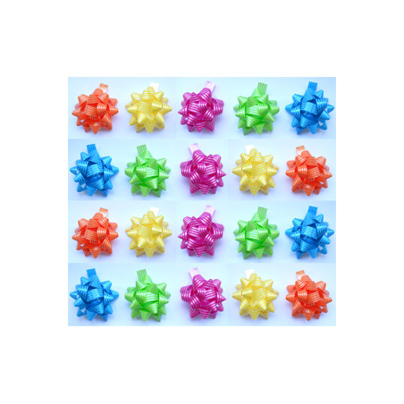 Sachet de 50 noeuds kraft multicolores Diam. 50 mm