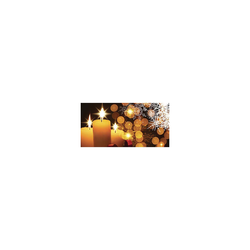 Panoramique Noel Bougies - PVC - 60 x 30 cm /  Destockage produits  occasion