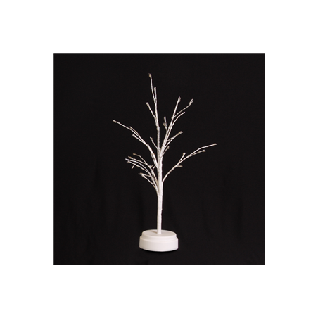 Sapin LED blanc à piles - Haut 40cm (piles non fournies - 3 LR6)