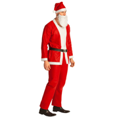 Costume de Père Noel mixte - polyester - taille unique