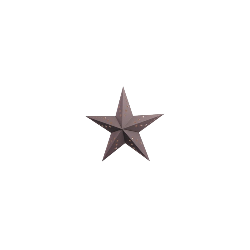 Lanterne étoile grise carton - Diam 60cm