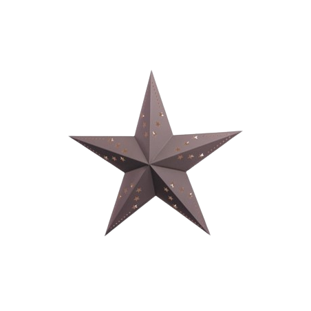 Lanterne étoile grise carton - Diam 60cm