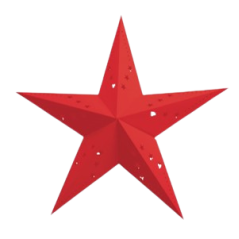 Lanterne étoile rouge carton - Diam. 60cm