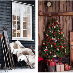 Visuel Chalet vintage - carton recto verso - 37 x 76cm