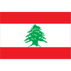 Drapeau Liban - tissu - 90 x 150cm