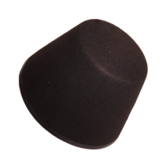 Chapeau oriental noir en feutre - taille adulte - Haut. 13cm Diam. 19cm