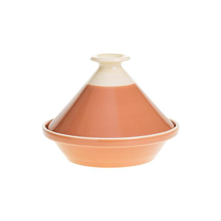 Plat à tajine faïence terracotta 28 x 23cm (coloris aléatoire)