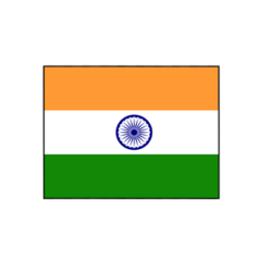 Drapeau Inde - tissu - 60 x 90cm