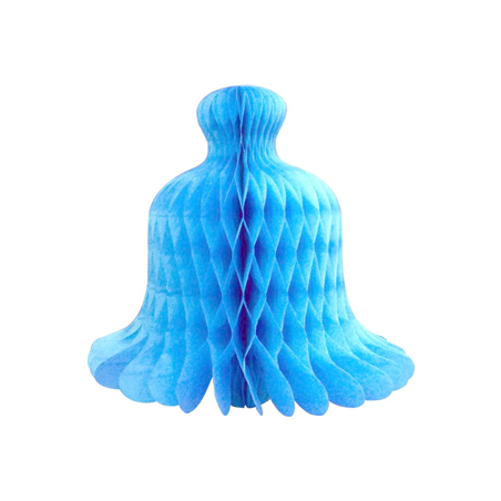 Cloche de Pâques bleue papier - Haut. 17cm