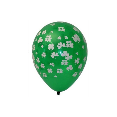 Ballon motif trèfles x8 - Diam. 29cm