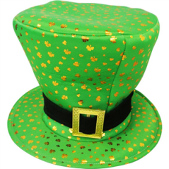 Chapeau de la Saint Patrick - Mousse polyester - haut 28 cm diam 36 cm