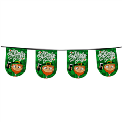 Guirlande St Patrick fanions arrondis 25 x 38 cm - PVC Long. 6m