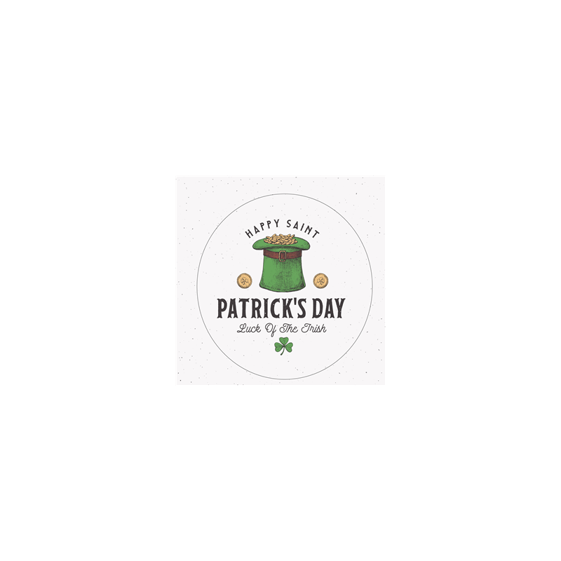 Badge métallique St Patrick's Day - Diam 65mm