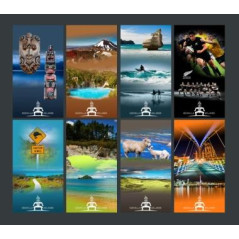 Affiches Nouvelle Zélande / Rugby x 8 - 50 x 70 cm recto*