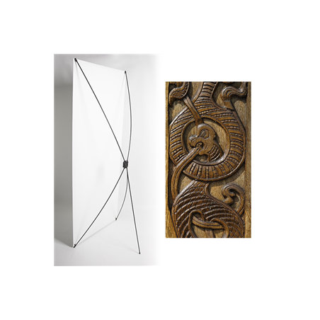 Kakemono Vikings - 180 x 80 cm - Toile M1 avec structure X- Banner