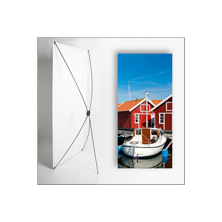Kakemono scandinavie Bateau  - 180 x 80 cm - Toile M1 avec structure  X- Banner