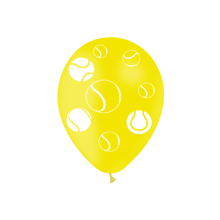 Ballon motif balle de tennis x8 - Diam. 29cm