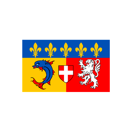 Drapeau Rhone Alpes - tissu - 90 x 150cm
