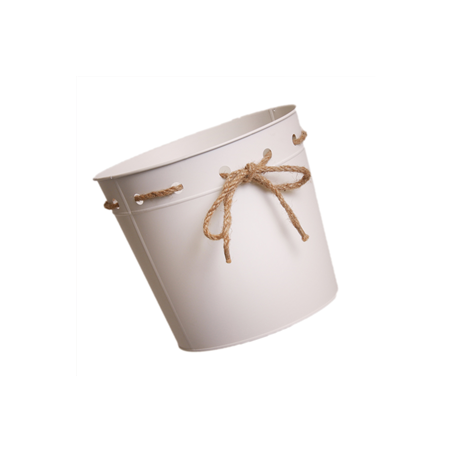 Seau en fer et corde - Haut. 22cm Diam. 25cm