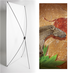 Kakemono Cheval préhistoire - 180 x 80 cm - Toile M1 avec structure  X- Banner