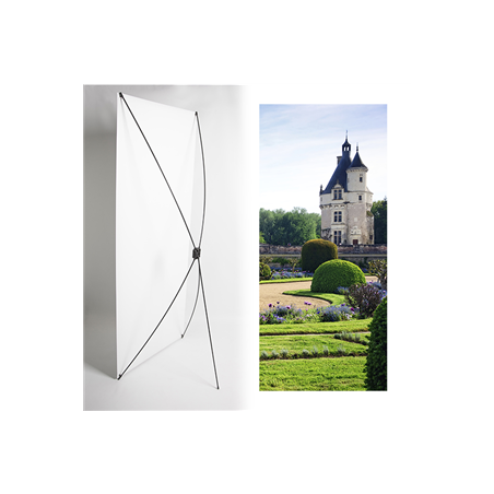Kakemono Tour de château - 180 x 80 cm - Toile M1 avec structure  X- Banner