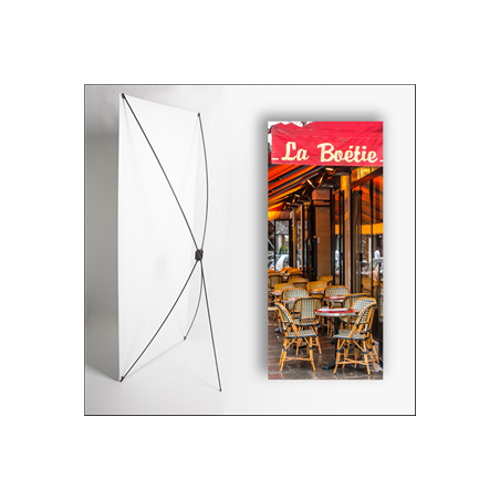 Kakemono La Boetie - 180 x 80 cm - Toile M1 avec structure  X- Banner