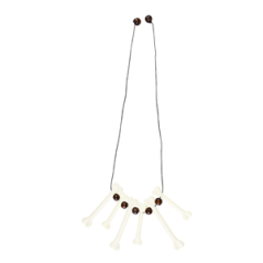 Collier os - polyethylene, coton et bois - diam 30 cm