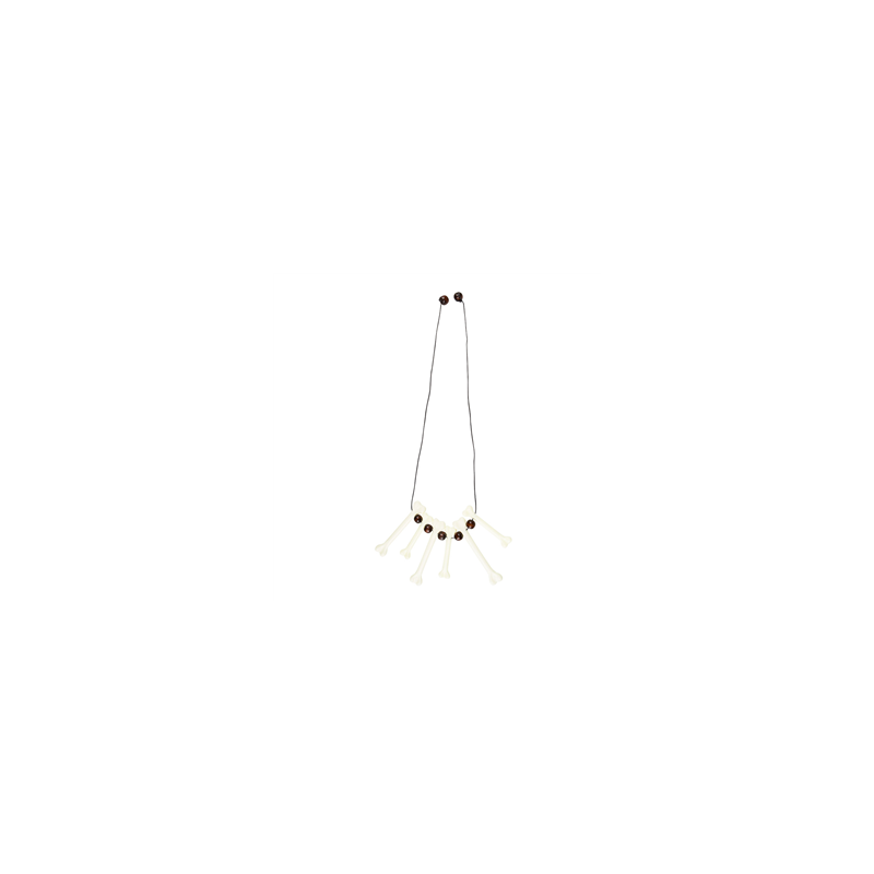 Collier os - polyethylene, coton et bois - diam 30 cm