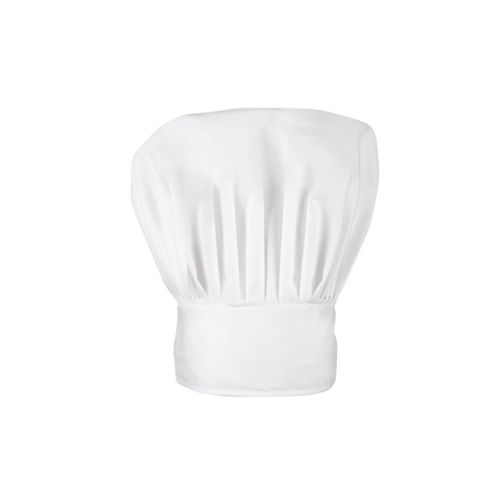 Toque de chef cuisinier - polyester et coton - Haut. 35cm Diam. 19cm