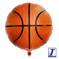 Ballon mylar Basket ball aluminium - Diam. 35cm