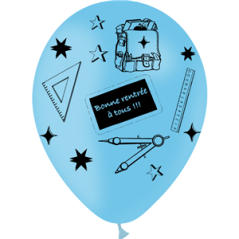 Ballon motif rentrée des classes x8 - Diam. 29cm