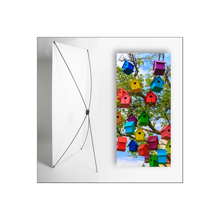 Kakemono Printemps 2 - 180 x 80 cm - Toile M1 avec structure  X- Banner